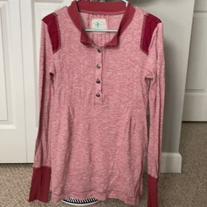 🌿🍁 Free People Button Down Long Sleeve Henley Size M